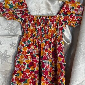 Mom and Daughter floral matching dresses, Mom size XXL, daughter size 3T